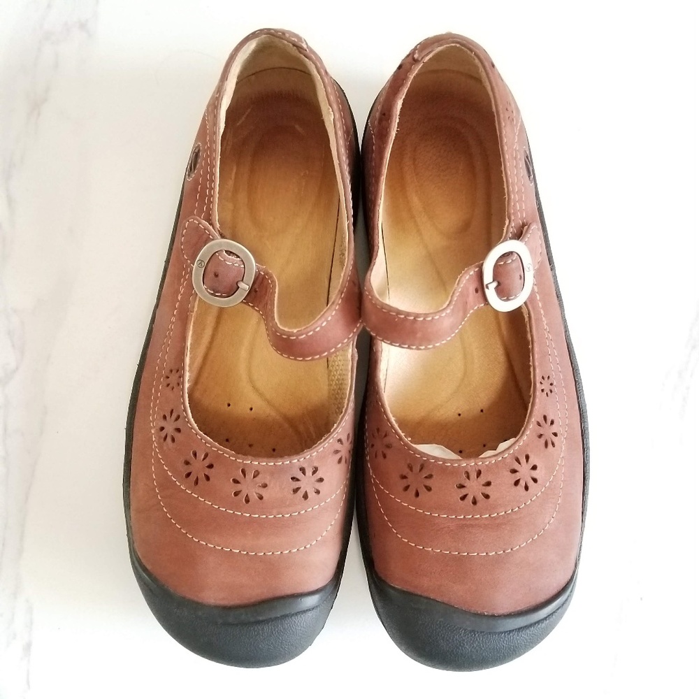 KEEN Calistoga Brown Leather Mary Jane Str - Picture 6 of 12